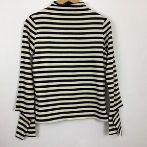 TOPSHOP Stripe Cut Cuff Top Size 2